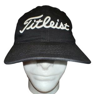 Titleist Hat Cap Strap Back Mens Adjustable Black Pro V1 Golf